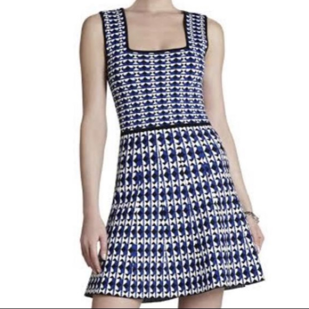 BCBGMaxAzria Carolina Geometric-Jacquard Dress